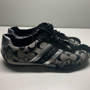 Coach Signature Sneakers Black & Silver Size 9